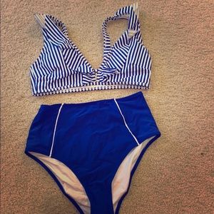 High waisted bikini bathing suit